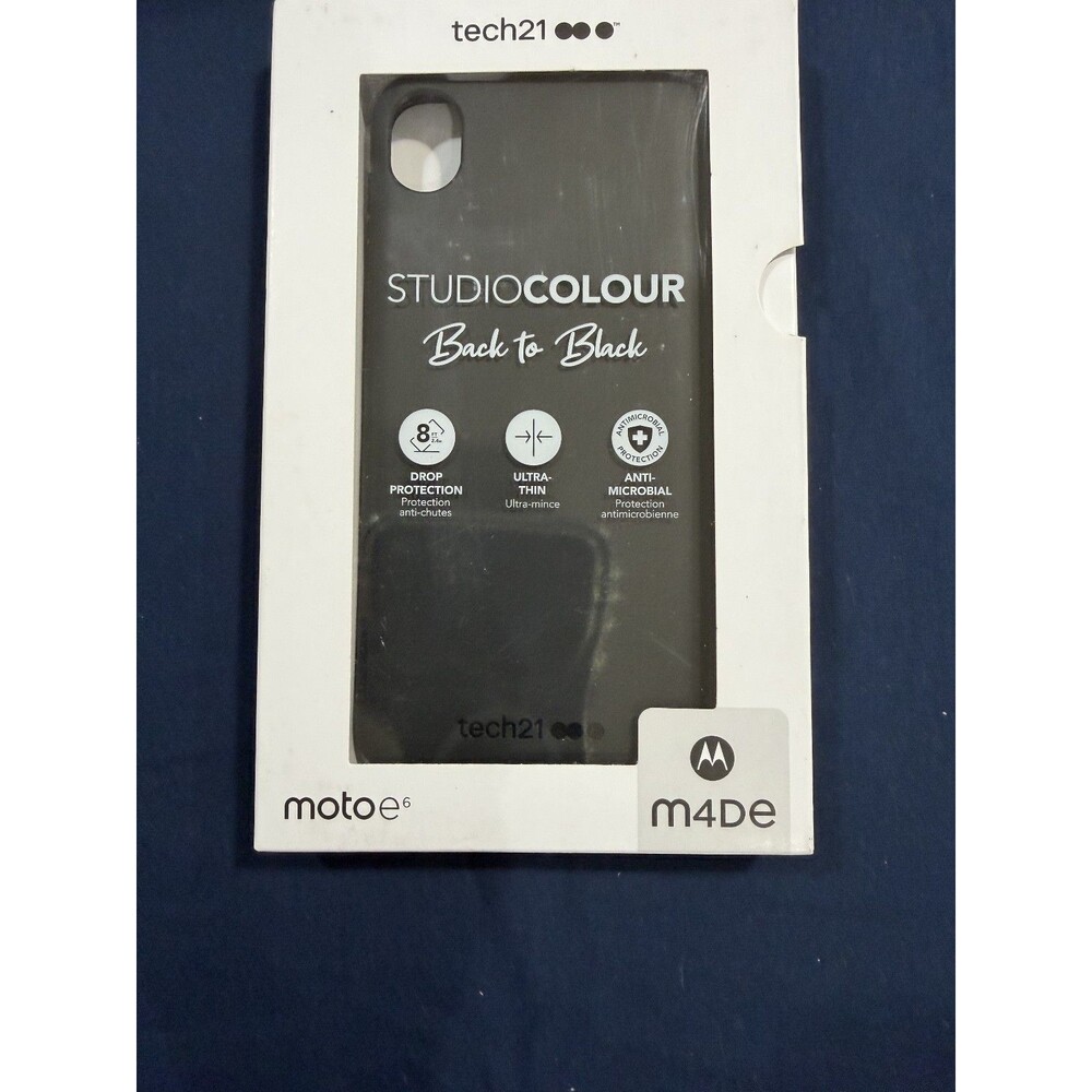 Tech21 Studio Colour Back to Black Case for Moto E6 - NEW OPEN BOX